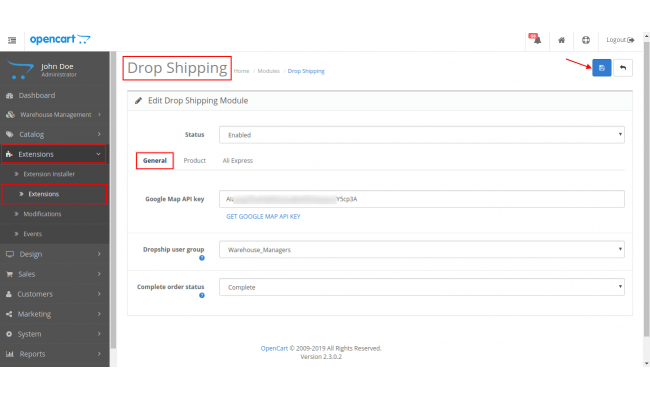 AliExpress delivery management module AliExpress delivery management module
