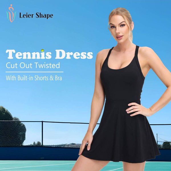 New Yoga Athletic Women’s Backless Sleeveless Tennis Dress - Image 3